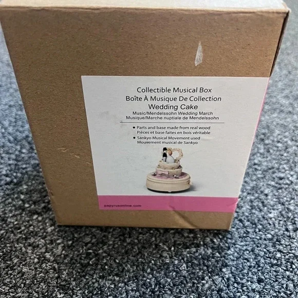 WONDERFUL LIFE WOODEN MUSIC WEDDING CAKE Topper Jean Cultural New - Picture 4 of 5